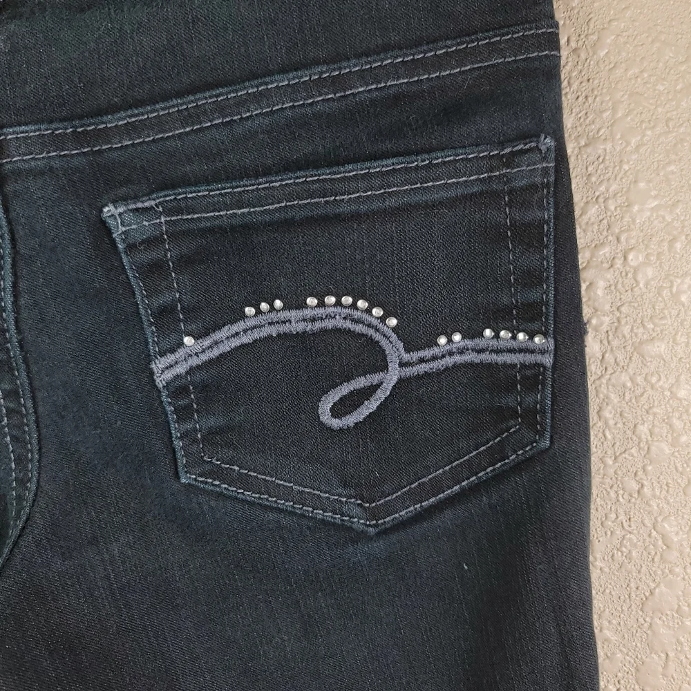 Justice girls pants skinny jean black Sz 8R